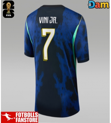 Brasilien Vinicius Junior #7 Bortatröja Dam VM 2026 Kortärmad